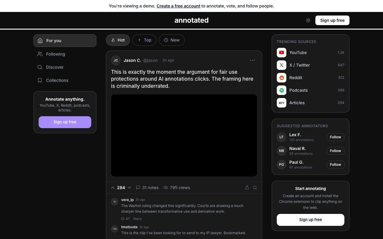 Annotated preview